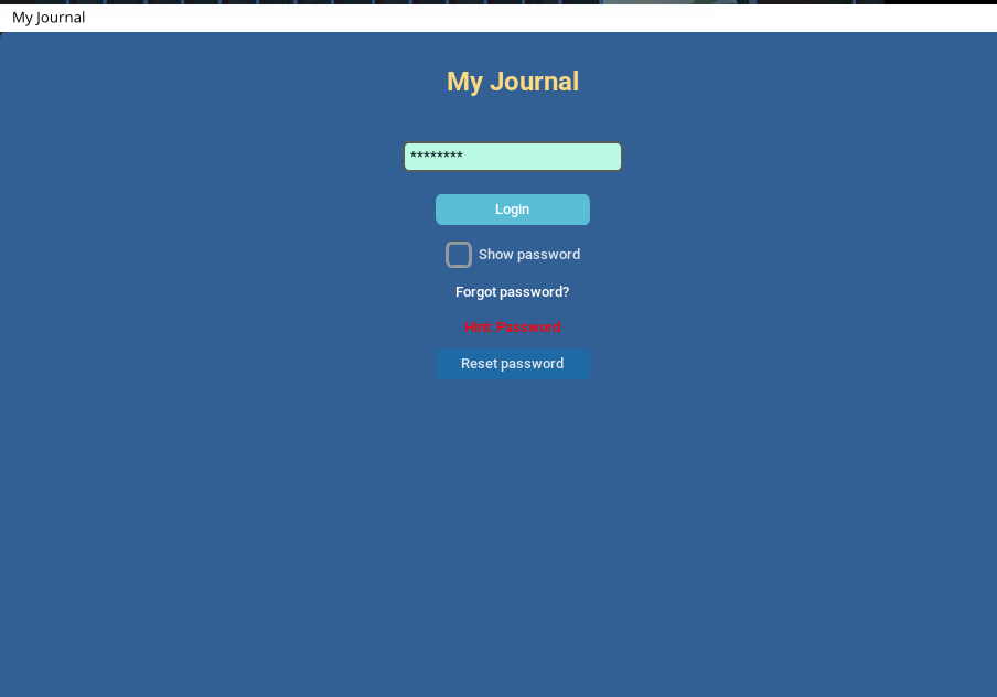 Journal screenshot 2