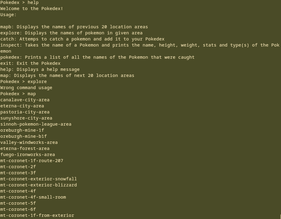 Pokedex CLI